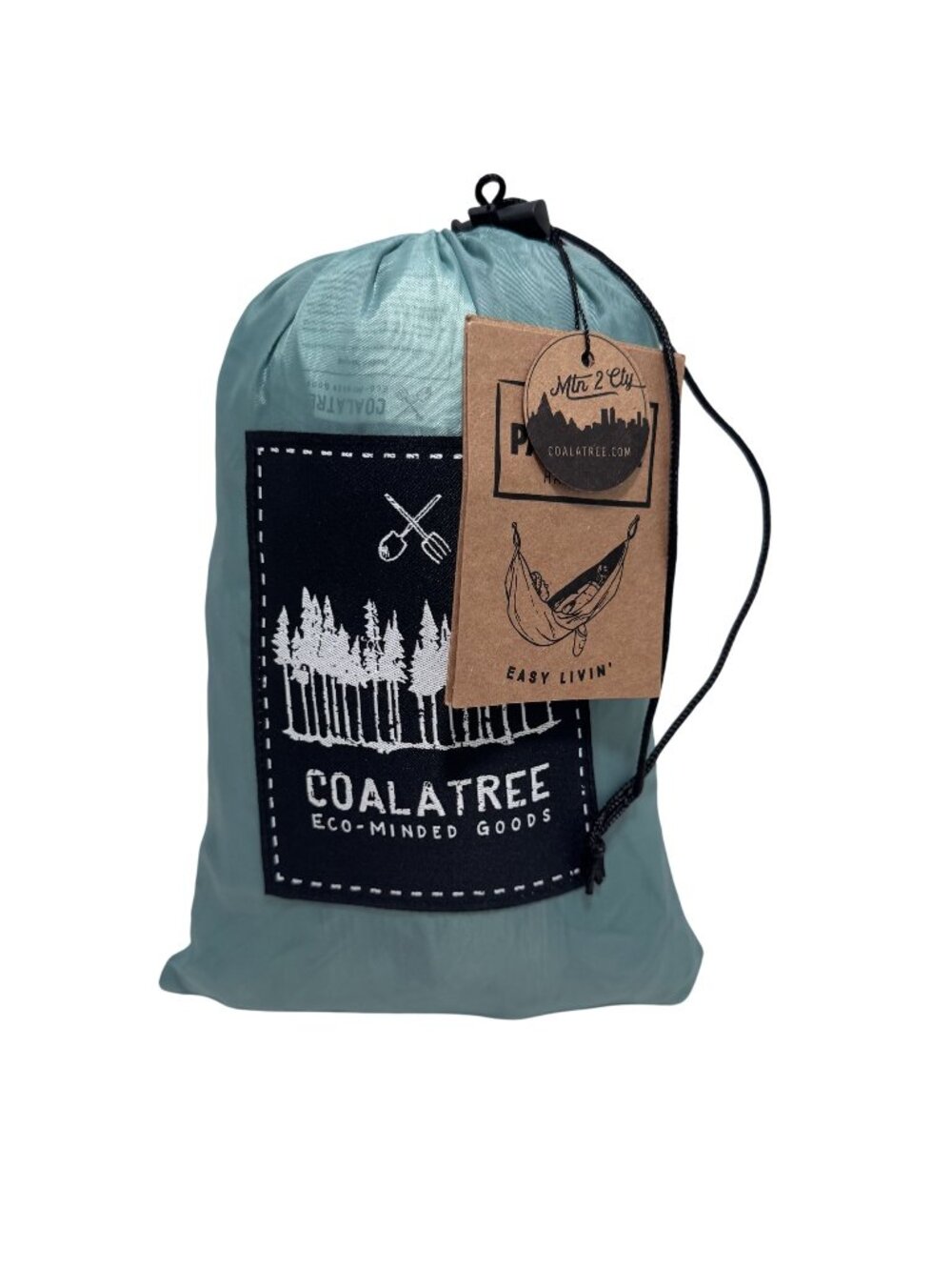Coalatree Eco-Minded Goods "The Loafer" Packable Hammock, Green 96" x 54"